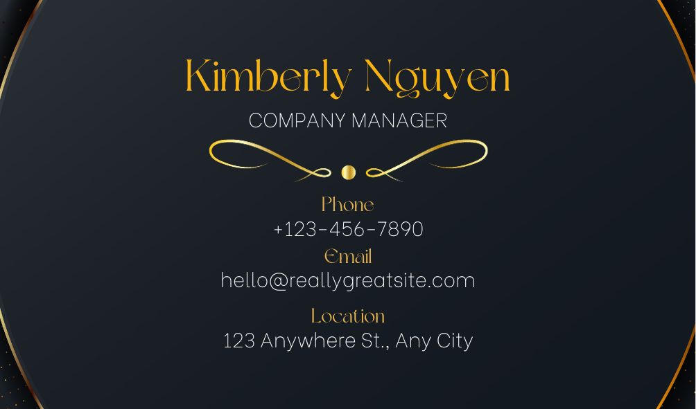 manager business card