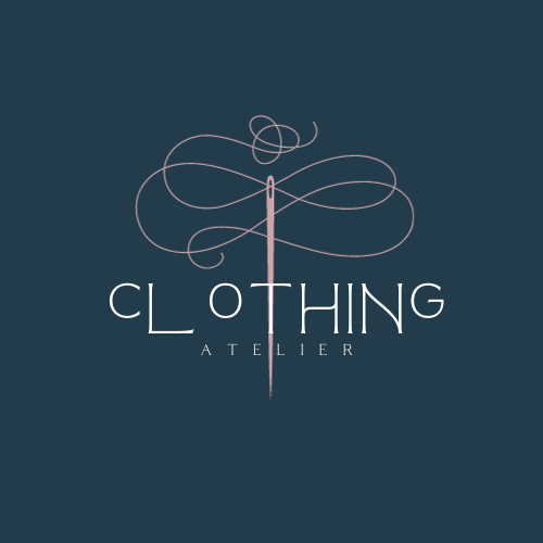 Blue Modern Elegant Clothing Atelier Logo