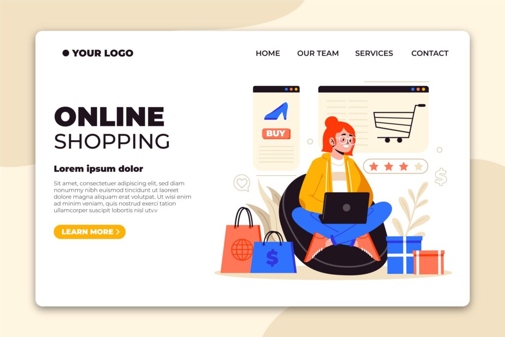 e commerce landing page